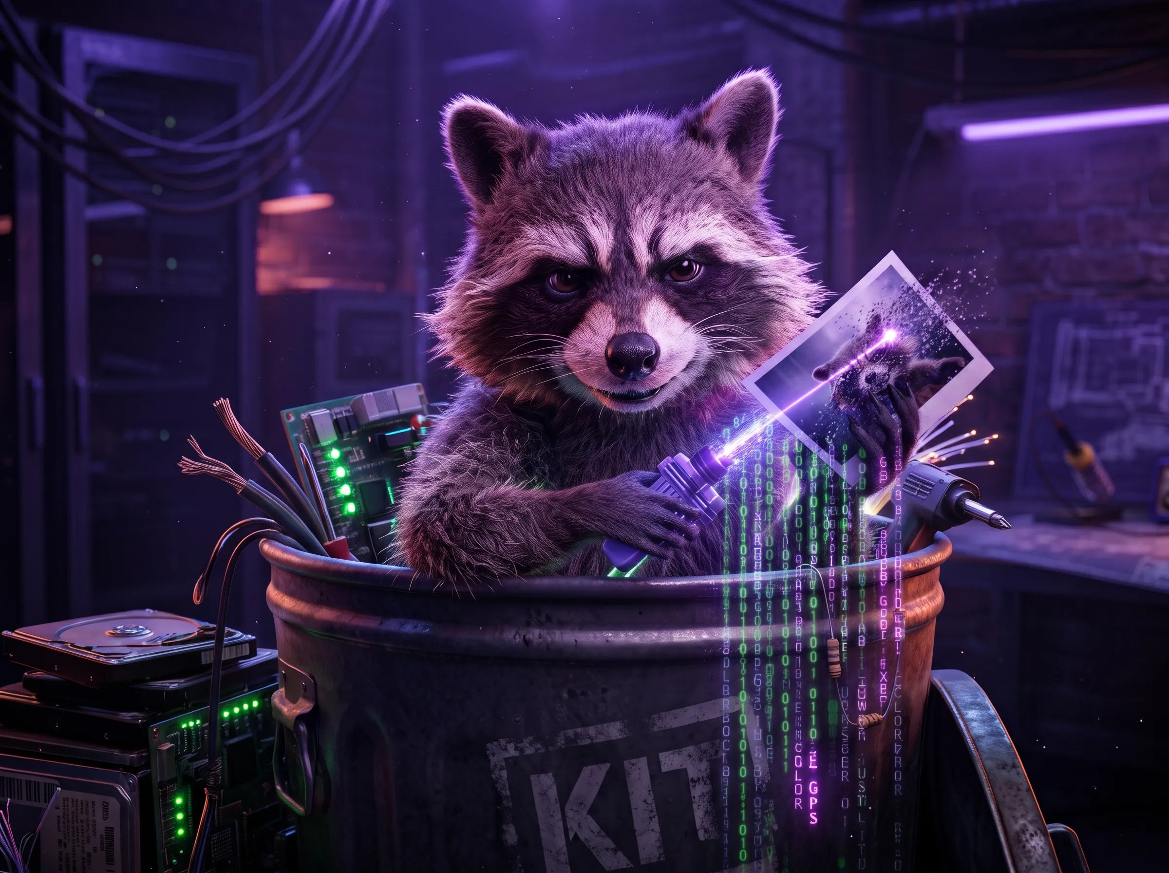 Raccoon zapping GPS and EXIF tags out of a photo.